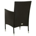 thumbnail image 4 of vidaXL 9 Piece Outdoor Dining Set with Cushions Poly Rattan Black, 4 of 5