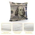 thumbnail image 4 of Qinduosi  Hundred Dollar Bill Farmhouse Pillow Cover Home Decor Throw Pillow Case Cushion Cover for Sofa Couch White, 4 of 5