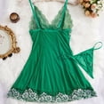 thumbnail image 4 of Womens Fashion 2026 Women Sexy Lingerie Babydoll Mini Dress Floral Lace Sheer Chemise Sleepwear Mesh Lingerie Set with G-String, 4 of 4