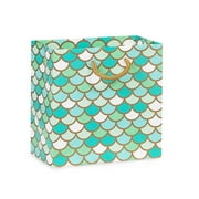 10 PK, Mermaid Paradise Gloss Gift Bags, Jewel 6.5 x 3.5 x 6.5" For Party, Holiday & Events