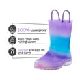 thumbnail image 3 of BOCCA Kids Purple Glitter Waterproof Rain Boot For Girls Size 2, 3 of 7