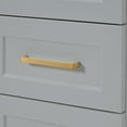 thumbnail image 3 of Ariel Taylor 55 In. Oval Sink Vanity With White Quartz Countertop In Grey, 3 of 10