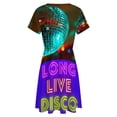 thumbnail image 5 of Long Live Disco Women's Dress Short Sleeve Summer Sundress Summer Women Clothes, 5 of 7
