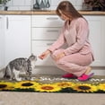 thumbnail image 4 of Brown Wood Sunflower Flowers Kitchen Rugs and Mats Sets Of 2,Kitchen Decoration Rugs,Rubber Backing Non-Slip Floor Mat for Sink Washable Waterproof Laundry Room Runner Rugs, 4 of 7