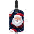 thumbnail image 6 of Square 2Pack PU Leather Christmas Santa Claus Cruise Luggage Tag with Privacy Cover and Name ID Tag for Travel Handbags Backpacks Luggage Tags, 6 of 6