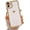 White, variant on Daxi for iPhone 11 Case, Heart Pattern Electroplated Crystal Rhinestone TPU Protective Bumper Case-White