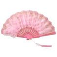 thumbnail image 3 of Feathered Fan 1920s Vintage Styles Folding Lace Hand Fan for Home Decoration, 3 of 13