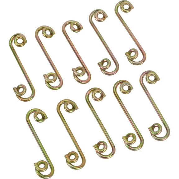 Speedway Motors Flat Quarter Turn Fastener Springs, Pack of 10, Steel, Zinc-Plated for Corrosion Resistance, 1/8" Rivet Mount, Ideal for Body Panels, Hoods, Trunk Lids