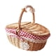 thumbnail image 5 of Cesta de picnic de mimbre decorativa con tapa y asa Cesta tejida de mimbre para parque Medio, 5 of 9