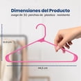thumbnail image 2 of Ganchos de Plastico Premium SereneLife, Antideslizantes, Ahorradores de Espacio, Duraderos y Resistentes, para Camisas, Suéteres, Sudaderas, Abrigos, Pantalones y Vestidos, Rosa, Pack 30, 2 of 7