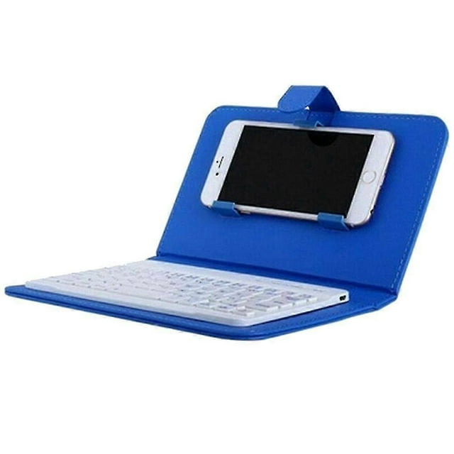Mini Clavier Bluetooth Portable Sans Fil avec Étui en Cuir compatible Téléphone Intelligent Cadeau de Haute Qualité