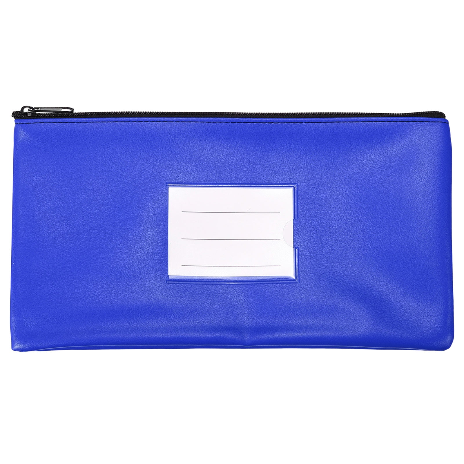 Uxcell 11x6" Money Bank Deposit Bag with Zipper, Leatherette Cash Coin Check Pouch with Clear