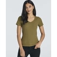 thumbnail image 2 of 5 Pack: Women's Soft Ribbed Short Sleeve V-Neck T-Shirt Casual Summer Tee Shirts, 2 of 6