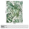 thumbnail image 4 of JRXY Blanket Monstera Deliciosa Palms Tropical Plants Soft Cozy Throw Lightweight Microplush Blankets for Couch Bed Sofa All Season Warm White, 4 of 6
