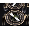 thumbnail image 4 of PLASTICPRO Elegant Plastic Dinner Plates Black & Gold Contemporary Plastic Silverware, 128 Pack, 4 of 7