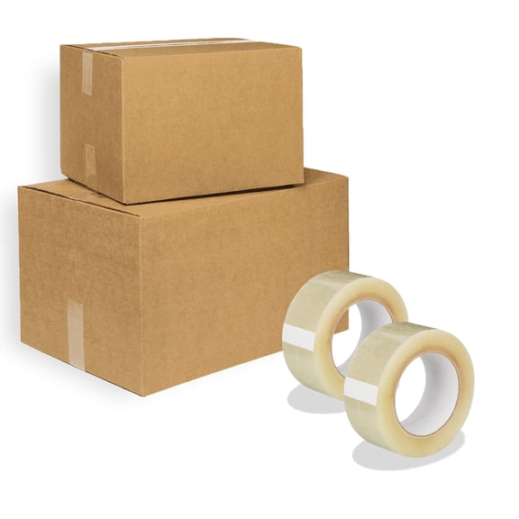 Packing Tape Hot Melt Adhesive Clear 36 rolls pack 2 in x 110 yards 1.9 mil thickness