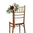 thumbnail image 4 of Respaldo de silla de decoración de flores Decorativo artificial Arreglo floral Decoración de seda para boda Cumpleaños al, 4 of 9