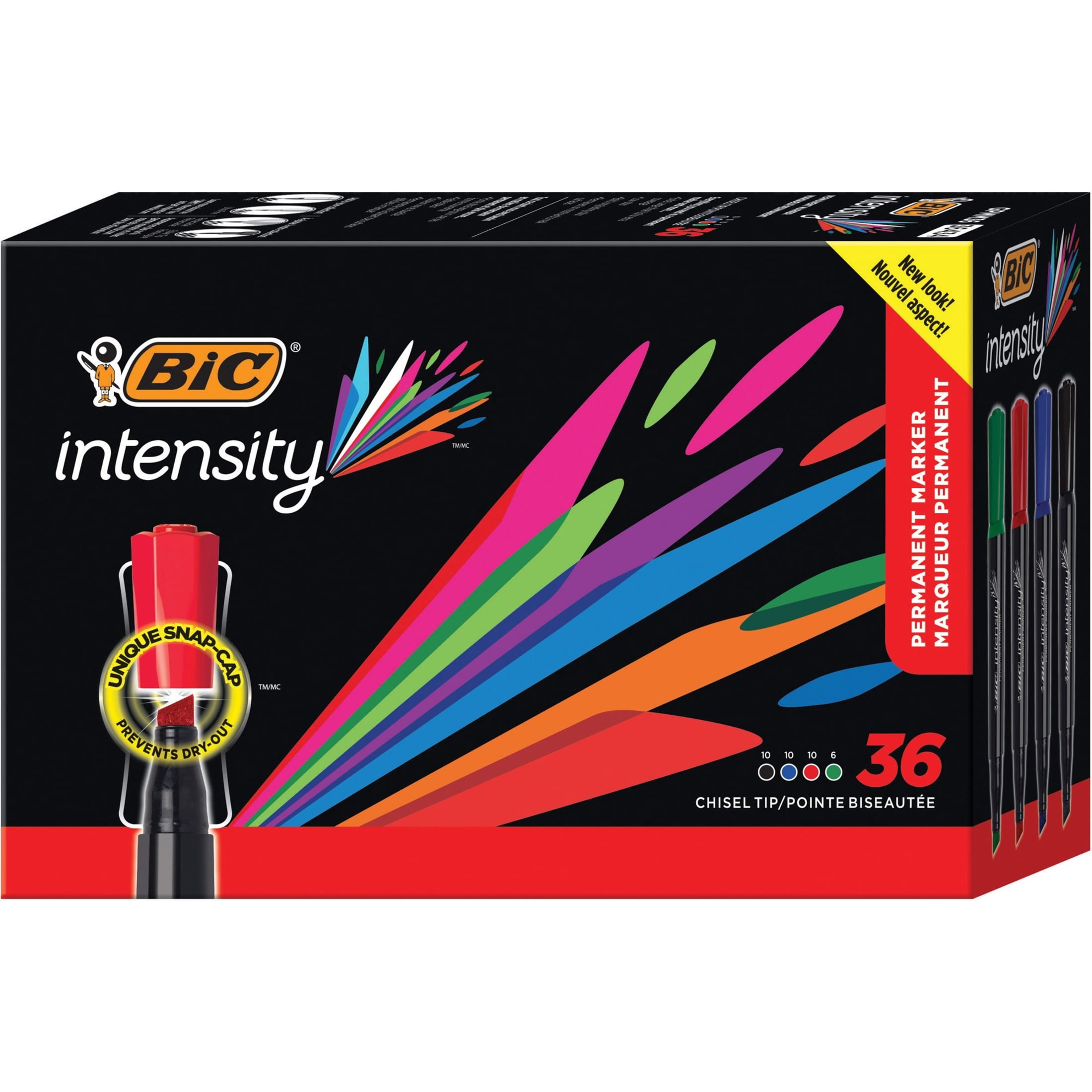 BIC, BICGPMM36AST, Intensity Permanent Markers, 36 / Pack