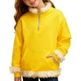 thumbnail image 3 of KAUOD Boys Girls Christmas Fleece Jackets Half Zipper Cute Fuzzy-Lined Hooded Coats Kids Winter Pullover Sweatshirts Clothes, 3 of 7