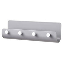 OFFIGAM Grey Wall-Mounted Key Hanger and Coat Hook for Home Organization, and Space-Saving, 1 Piece