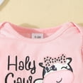 thumbnail image 4 of Caqnni Baby Christmas Outfit Toddler Winter Clothes Long Sleeve Crewneck Sweatshirts + Pants Clothing Sets Pajamas & Dailywear Set Homewear Fall Winter Outfit（Light Pink，12-18 Months）, 4 of 9