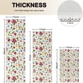 thumbnail image 4 of White Colorful Flower Leaf Pattern Kitchen Rugs Sets Of 3,Kitchen Runner Rugs Non Skid Washable,Decorative Kitchen Floor Mats for Kitchen,Sink,Laundry,17"x30"+ 17"x47" + 17"x59", 4 of 6