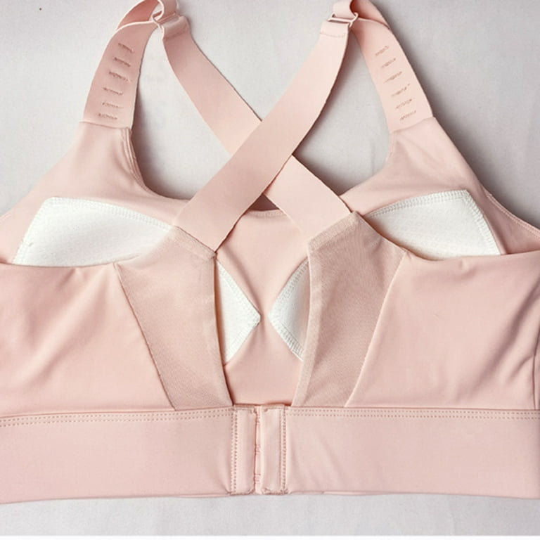 SOOMLON Sport Bras for Women Strap Sports Bra Shockproof Yoga Clothes Pair  Breast Fitness Bra Summer Bra Comfortable Bras Pink XL
