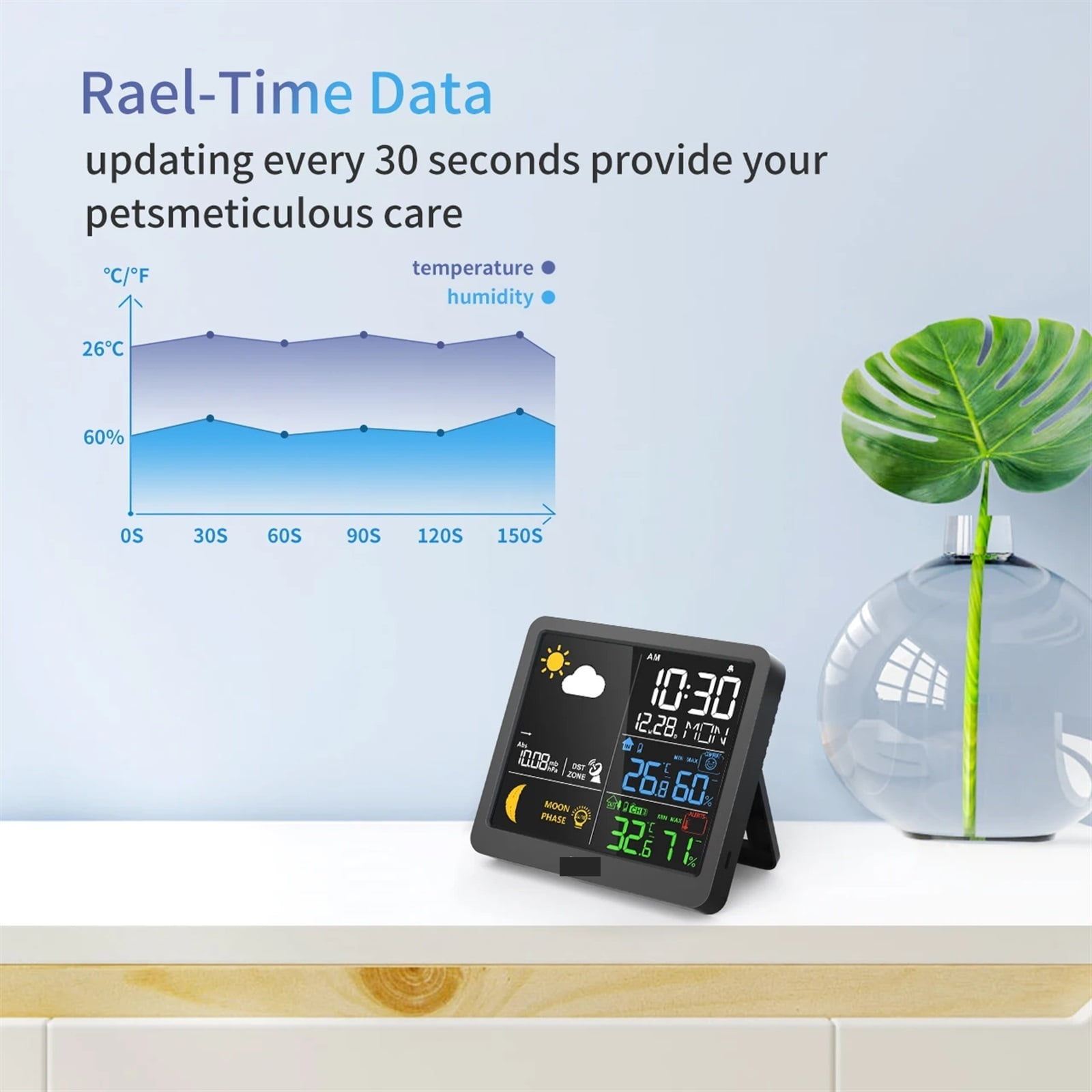 Weather Station Temperature Humidity Meter Thermometer Hygrometer Outdoor Temperature And Humidity Sensor Office
