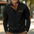 Ktyne Men's Sweatshirts Vintage Corduroy Long Sleeve Quarter Button