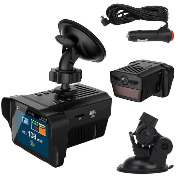 2,in,1 Car Recorder and Radars Speed Detector 1080P Dash Cam Car camera DVR Car Dashboard Camera 140° Wide Angle , suitable for home security, indoor monitoring, baby care, pet watching & remote su...