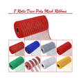thumbnail image 3 of 4 Rolls Burlap Mesh 6 Inches 10 Yards Decorative Mesh Ribbon Wrapping Ribbon Rolls Wreath Decoration for DIY Craft, 3 of 6