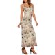 thumbnail image 4 of Vestido Maxi Floral Sin Mangas Bodycon para Mujeres INSPIRE CHIC Talla XS Beige, 4 of 6