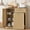 Oak, variant on 13 Gallons Pull Out Trash Can Cabinet with Storage, Fluted Kitchen Trash Cabinet with Adjustable Shelf & Drawer, Hidden Wood Pet Proof Trash Can Holder for Laundry, Living Room, Green