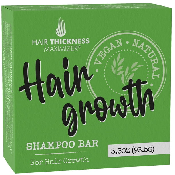 Barra de champú para el crecimiento del cabello, maximizador del grosor del cabello, biotina