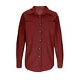 thumbnail image 6 of Ashirexll Womens Fleece Coats, Winter Coats for Women, Winter Fashion Casual Pocket Button Corduroy Jacket and Top, 6 of 7