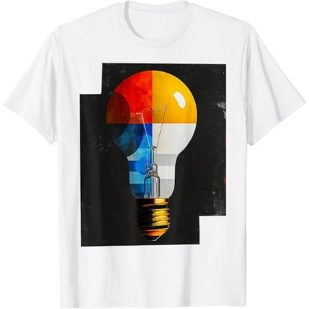

Light Bulb Space Colorful Artwork Geometric Graphic T-Shirt