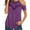 Purple, variant on Npasoilc Cold Shoulder Shirts For Women Summer Tops Dressy Casual Lace Scoop Neck Short Sleeve Flowy Tunics Blouses