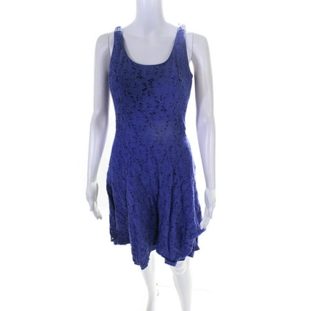

Pre-owned|Luxe By Carmen Marc Valvo Women s Lace Lined Knee Length Dress Purple Size 8
