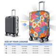 thumbnail image 2 of Multi-Size Suitcase Protective Cover Full Range Double Stitching Invisible Zipper For Travel Business Retro Groovy Flowers Pattern (5) X-Large, 2 of 8
