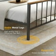thumbnail image 6 of SESSLIFE Full Size Metal Bed Frame with Headboard and Footboard, No Box Spring Needed Platform Bed, Mattress Foundation, Heavy Duty Steel Slat Support, Under-Bed Storage, Vintage Style, 6 of 9
