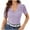 New1/Purple, variant on Otvok Womens Fashion V-Neck Lace Solid Color Short Sleeve Blouses