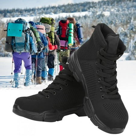 Hilitand Mens High Safety Shoes Wook Boots Steel Toe Trainers Sneakers Lightweight 46