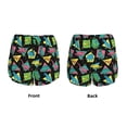 thumbnail image 3 of Rateoe Geometric Dinosaur Printed 2 in 1 Women's Workout Shorts for Athletic Gym Running Shorts with Phone Pockets-XX-Large, 3 of 7