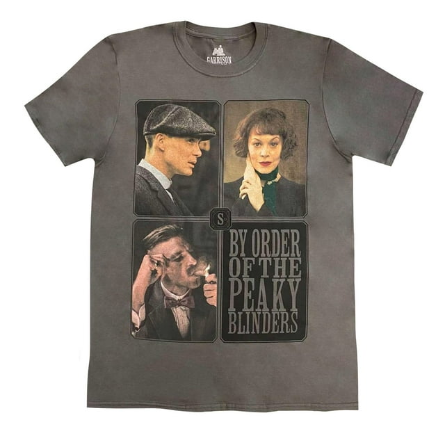 Peaky Blinders Adult Portrait Grid Cotton T-Shirt