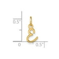 thumbnail image 2 of 14k Solid Yellow Gold Uppercase Letter E Initial Charm 15mm Long 0.4mm Thick Pendant Necklace for Women, 2 of 2