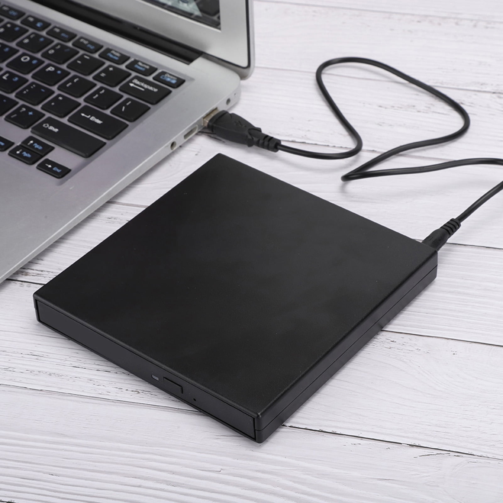 CD DVD-RW CD-ROM, External DVD Drive, Plug And Play Black