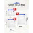 thumbnail image 2 of Bolsas para envasadora al vacío ZABINS, 60 piezas, libres de BPA y a prueba de fugas, 2 of 7