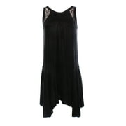 Free People NEW Juniors Size XS Black Lace Panel Dotted Sheath Dress $98