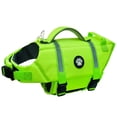 thumbnail image 2 of Pet Dog Cat Life Jacket High Visibility Adjustable Flotation Safety Vest for Swimming Boating, Summer Outdoor Water Sport All Breeds Green M, 2 of 7
