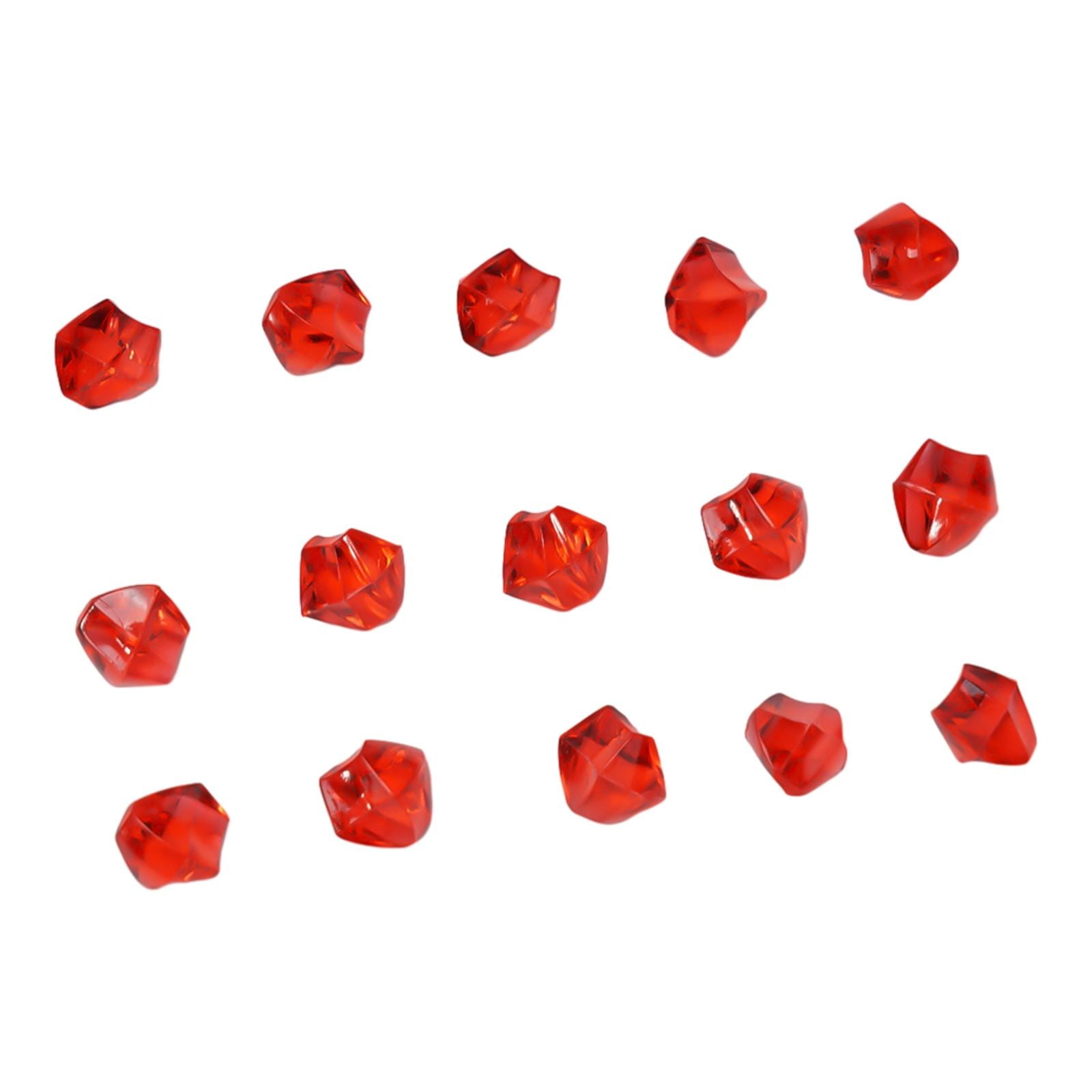200 Pcs Red Acrylic Stones Plastic Gem Stone Crystal Diamonds Ice Rocks Table Scatter Vase Fish Tank DIY Crafts Bead Decoration